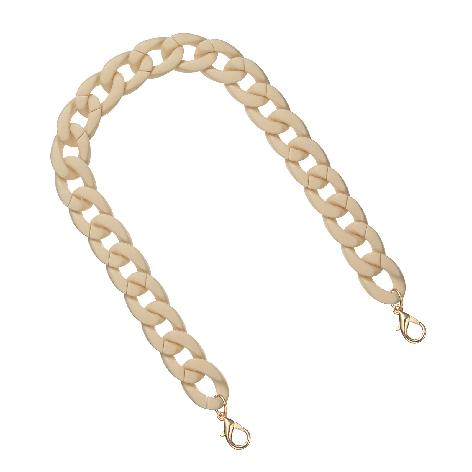 Acrylic Purse Strap, 17.7" Bag Chain for Handbags Handle, Apricot