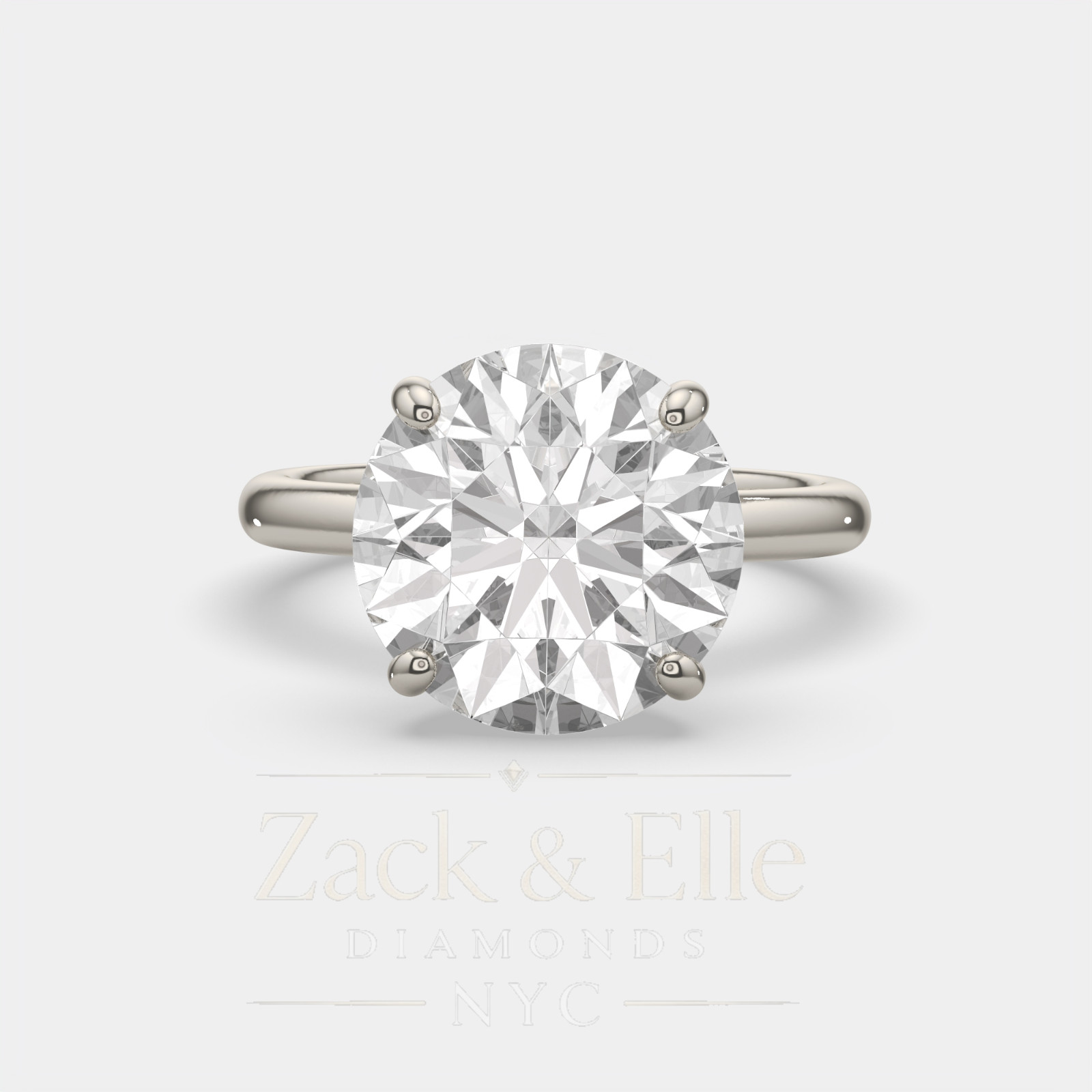 IGI 5 Ct Round Cut E/VS1 Lab Grown Diamond Engagement Ring Solid Platinum