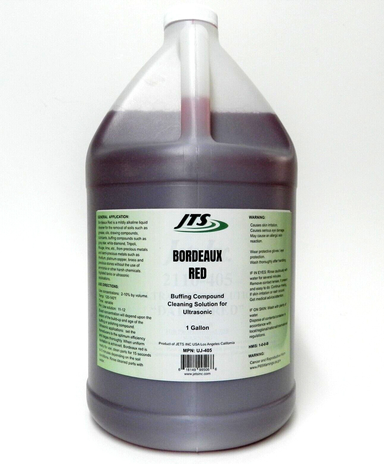 Ultrasonic Cleaning Solution JTS Bordeaux Red 1 Gallon Buffing Compound Remover