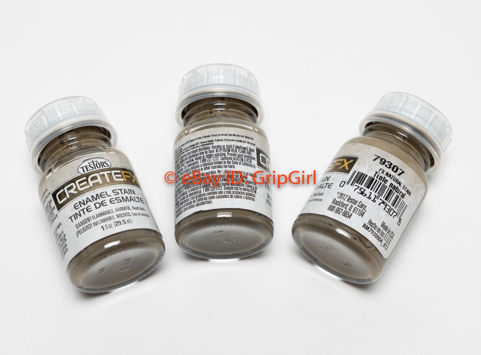 3x TESTORS CreateFX Model Weathering Wash Enamel 79307 FX Natural Stain 1oz