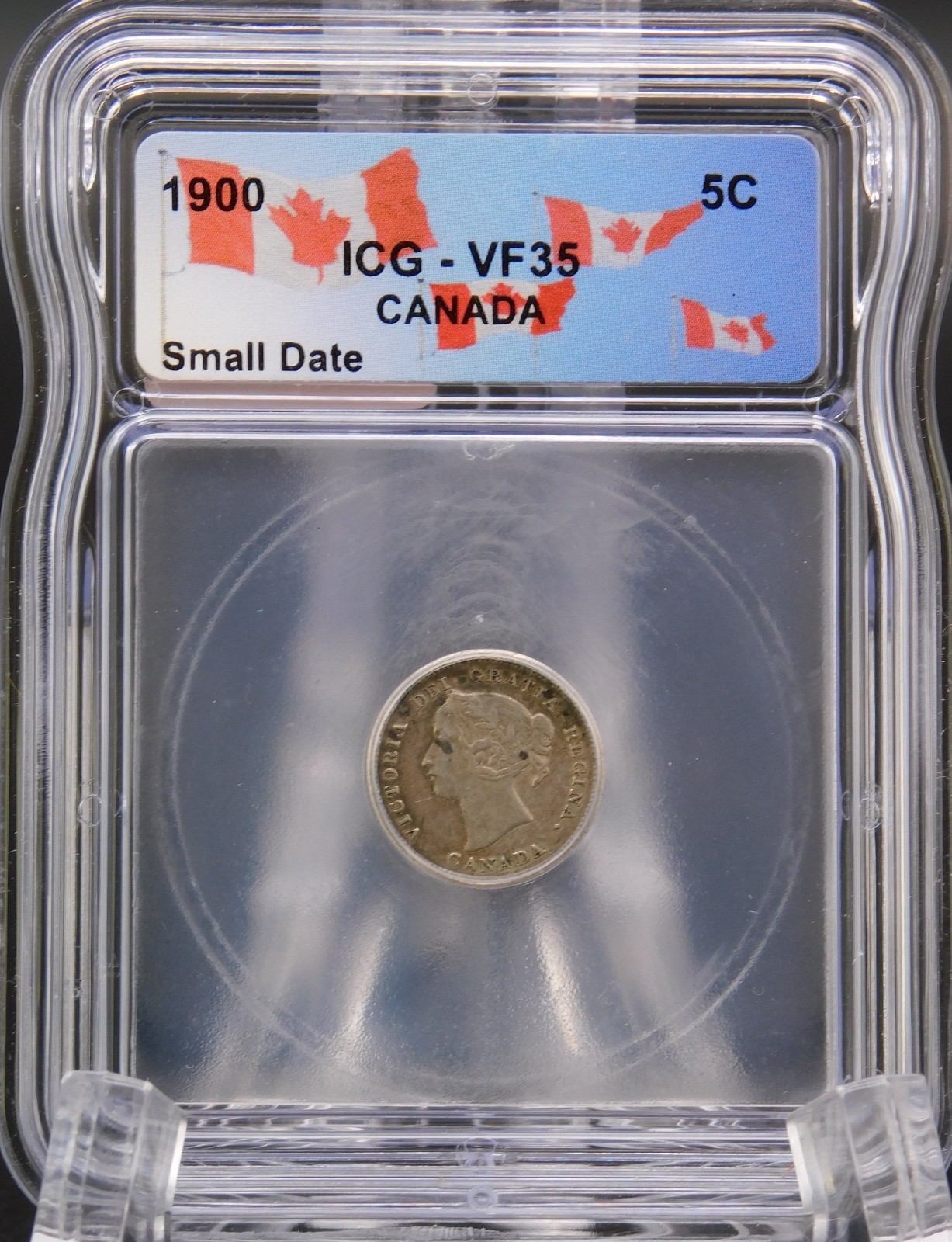 1900 SMALL DATE CANADA FIVE CENT ICG VF35 (BT1253)