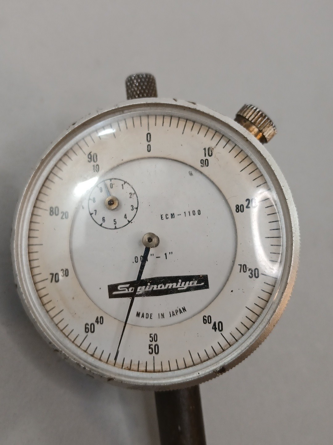 Saginomiya Dial Indicator ECM-1100  0.001-1" 0.001" Graduations - Made in Japan
