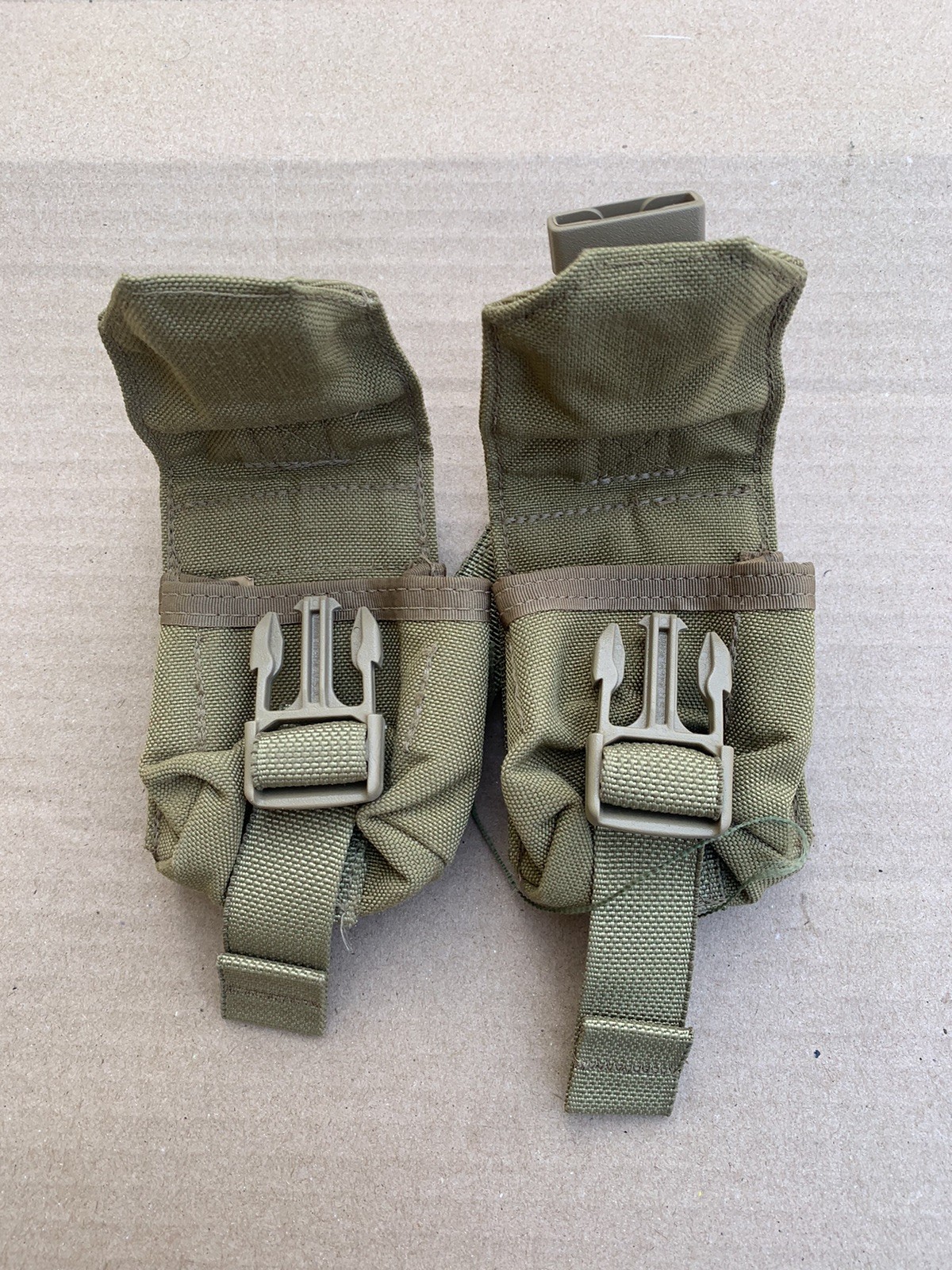 2x US Military Desert Tan Grenade Pouches