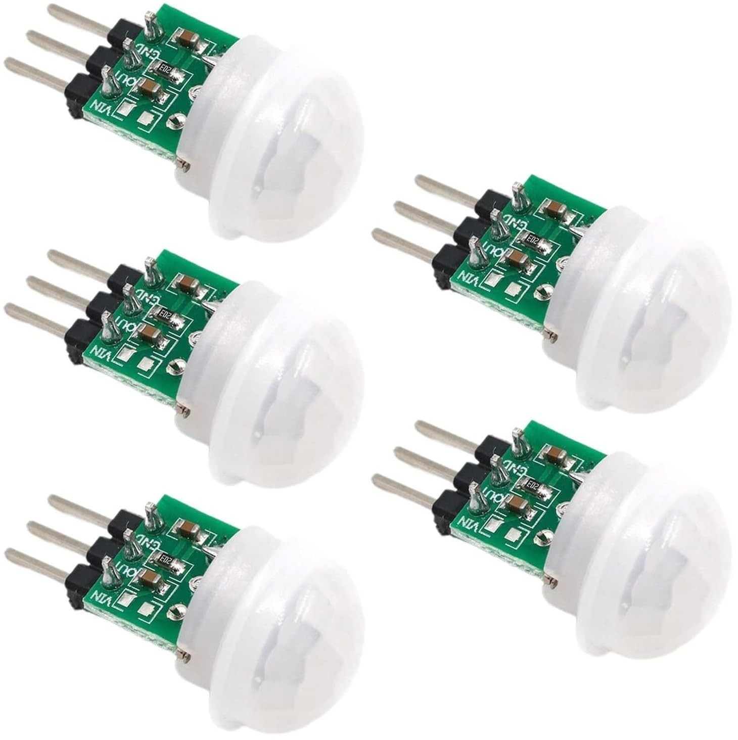WWZMDiB 5Pcs AM312 Mini Pir Motion Sensor Module HC-SR312 IR Human white