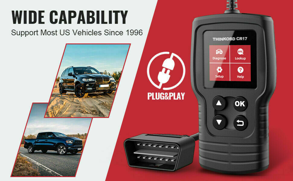 Thinkcar CR17 OBD2 Automotive Diagnostic Tool Engine Fault Code Check Scanner