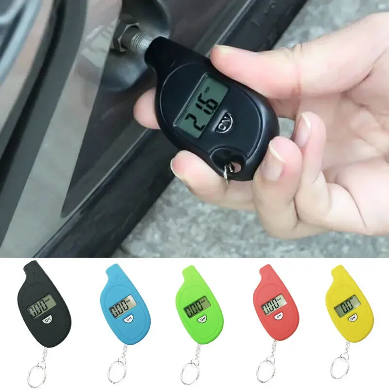 Car Accessories Keychain Digital Display Tire Pressure Gauge Portable Inspection