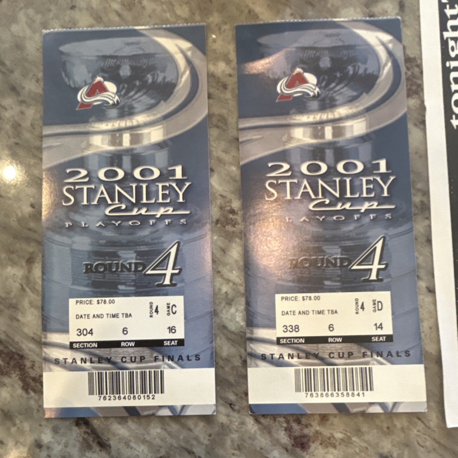 Avs fans! 2001 Cup Finals Memorabilia Lot Stubs Game 5 AND 7, Guides/Puck/Autos