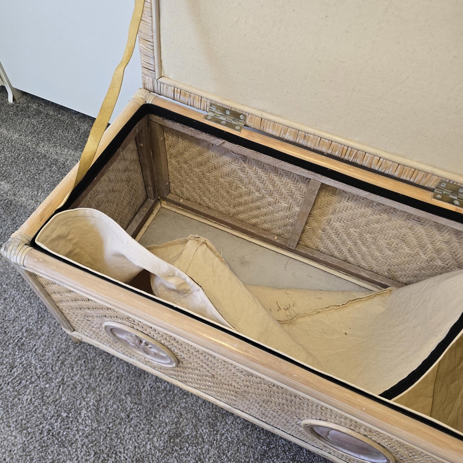 Vintage Rattan Sun and Moon Chest