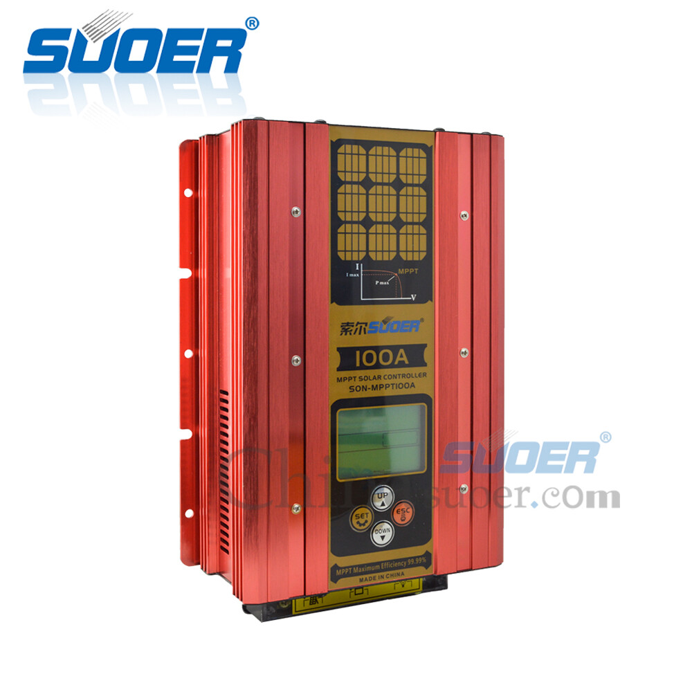 Suoer 12v/24v/48v 100A mppt solar charge controller solar regulator lcd controll