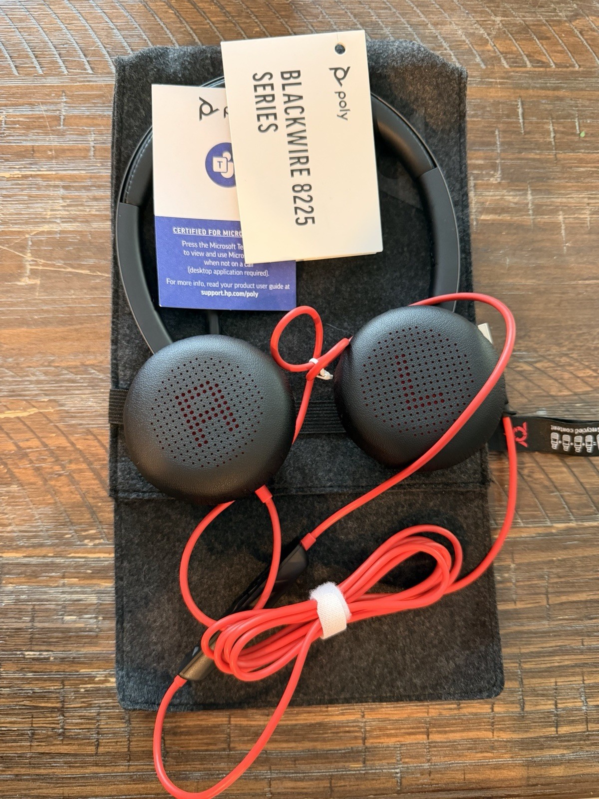 Plantronics Blackwire 8225 USB Wired Headset Active Noise Canceling ANC UC