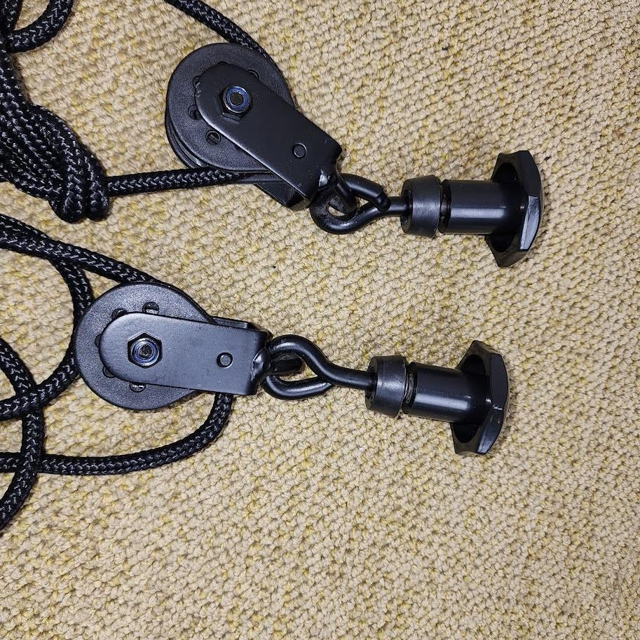 NEW AEROPILATES FOOT ANKLE STRAPS HANDLES, ROPES, RISER PULLEYS w/ Locking Knobs