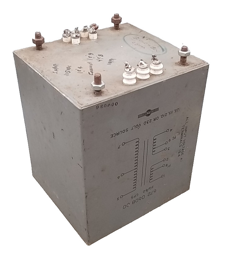 Collins 672 0608 00  Power Transformer.  115 / 230V @  1300V- 0 -1300V @ 500MA