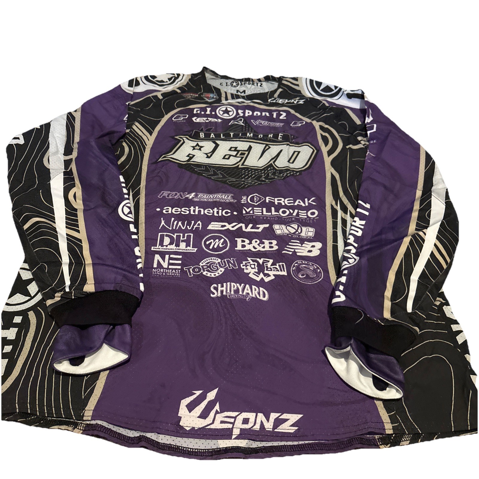 Baltimore Revo Paintball size Medium Purple Black Professional Jersey