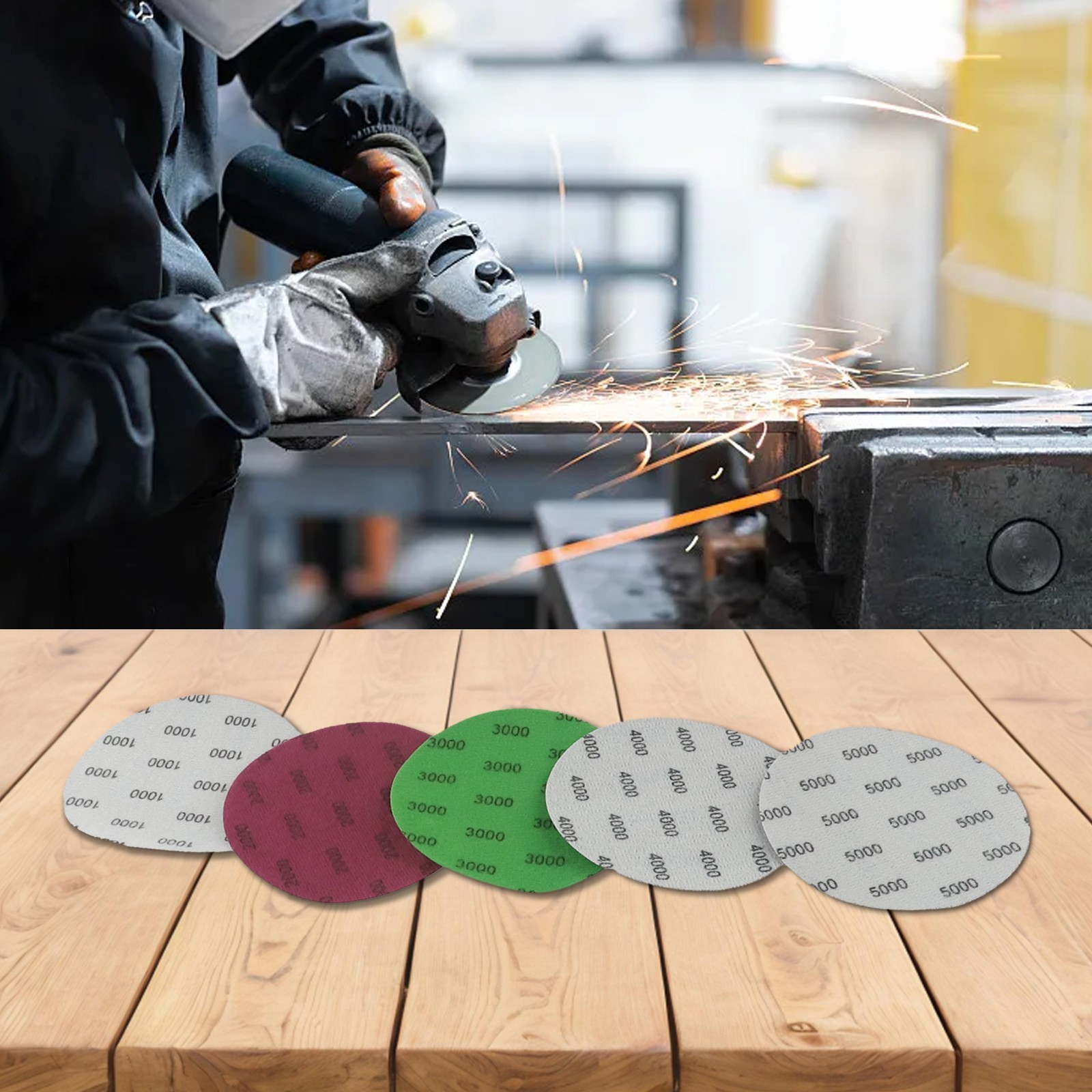 High Durability 5 Inch Sandpaper Discs 20 Pack with Multiple Grit Options