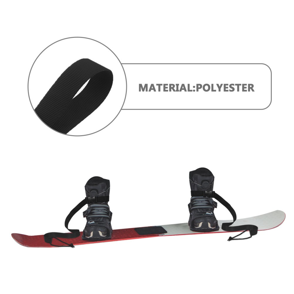 2 Pcs Snowboard Leash with Key Ring Strap Replacement Ski Boot Binding