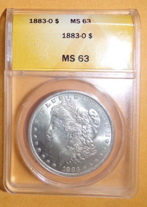 1883-O Morgan Dollar : ANACS MS63