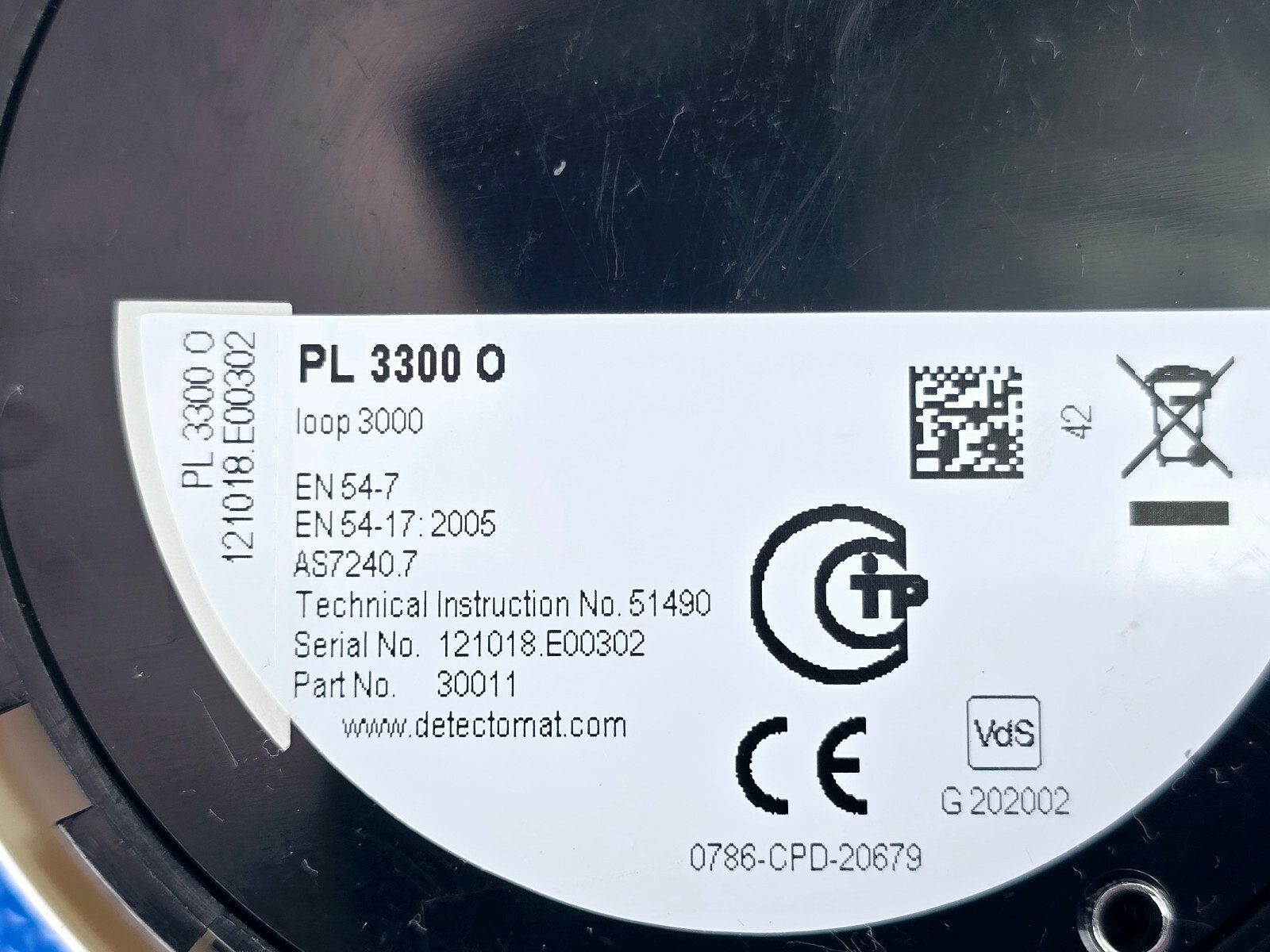 Detectomat Smoke Alarm PL 3300 O, Loop 3000 Inc VAT