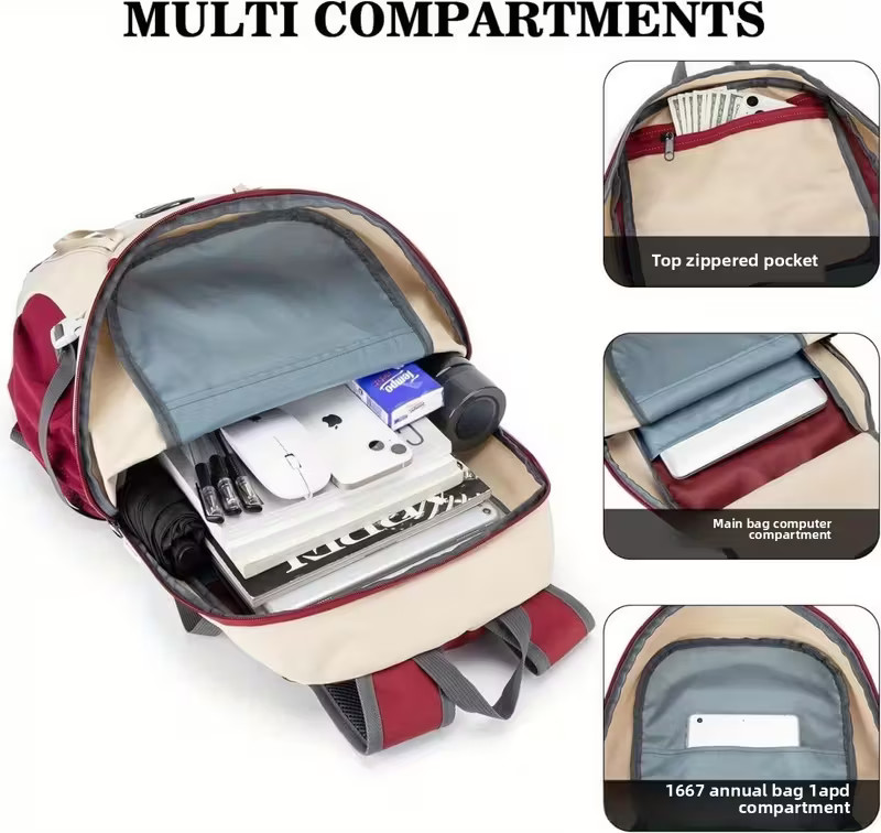 Large Capacity High Quality Backpack - Lightweight Travel, Hiking, Camping