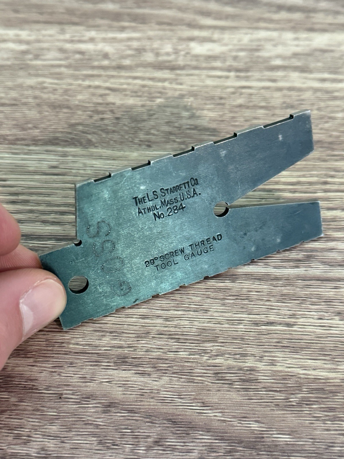 Vintage L. S. Starrett No. 284 29° Screw Thread Tool Gauge Machinist Tool USA