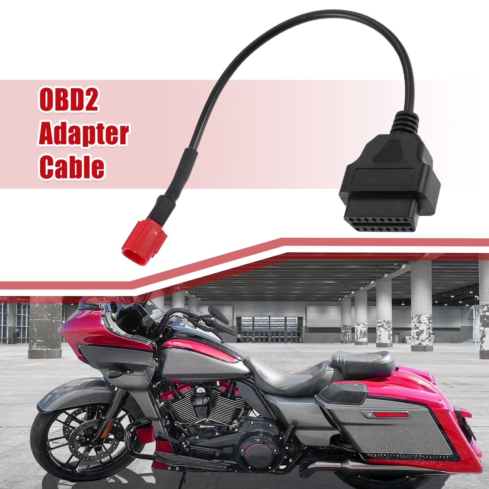 Motorcycle 6 Pin to OBDII Cable Adapter Cable for Yamaha for Harley Davidson