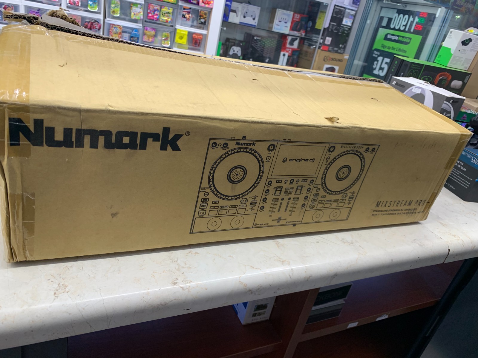 Numark Mixstream Pro+ DJ Controller w/ Stem Separation, 2 Decks, 7" Touchscreen