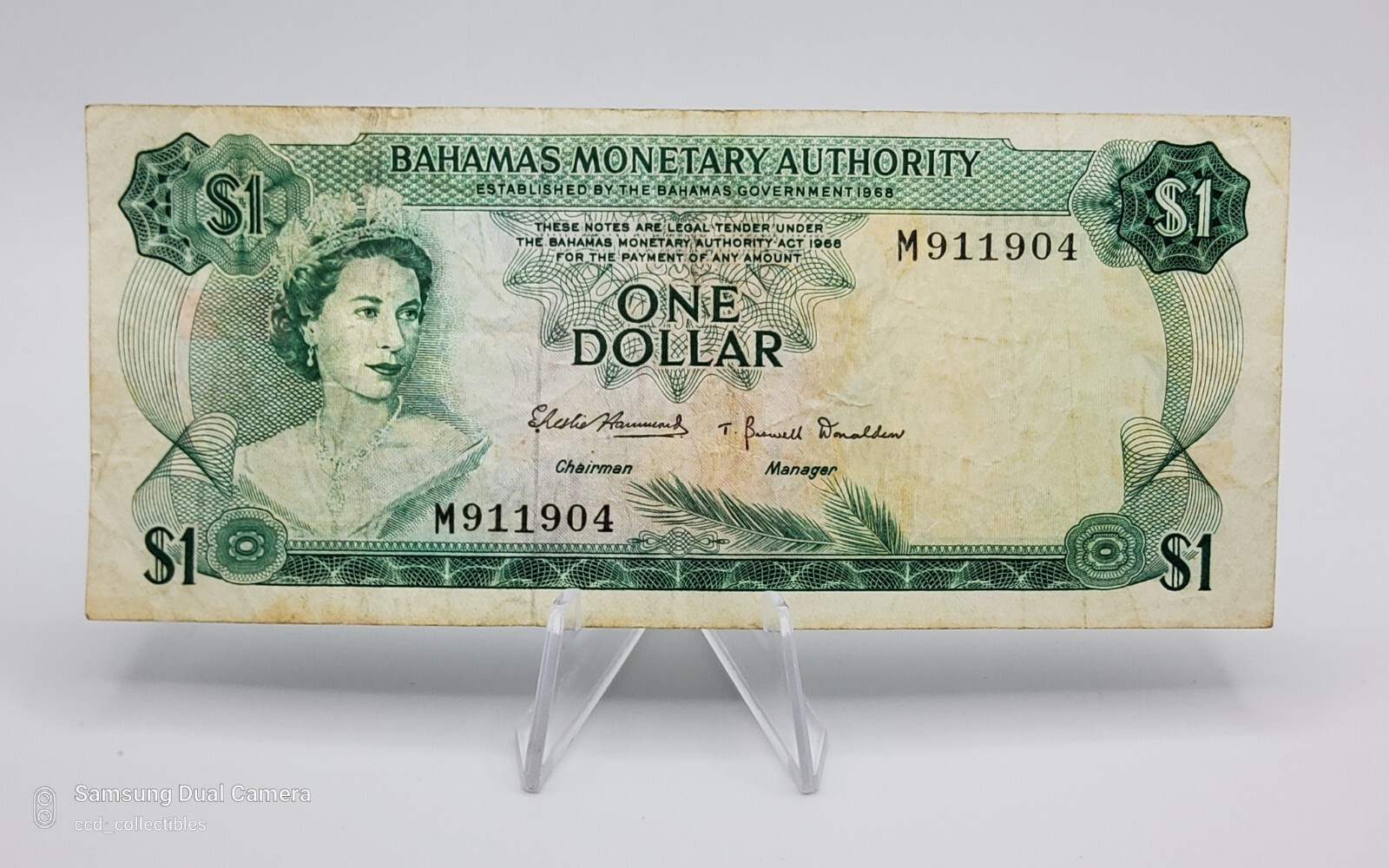 Bahamas Banknote 1 Dollar  1968 ND P-27 ~~ Circulated