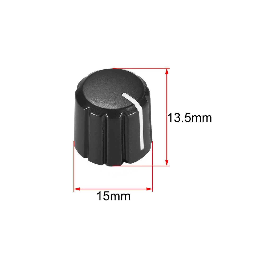 5pcs D type 6mm Potentiometer Control Knobs For Guitar Volume Tone Knobs Black