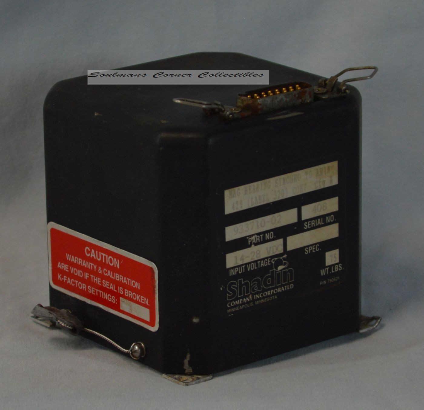 Used Shadin Mag Heading Synchro Unit 933710-02 Avionics Unit