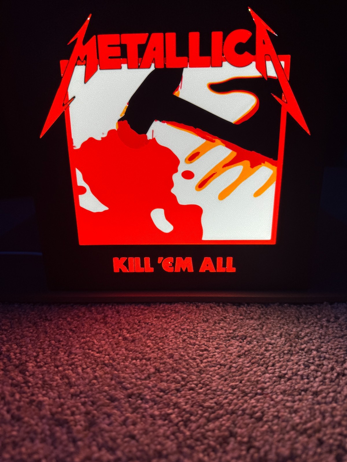 Metallica - Kill Em All 3D Custom Printed lightbox