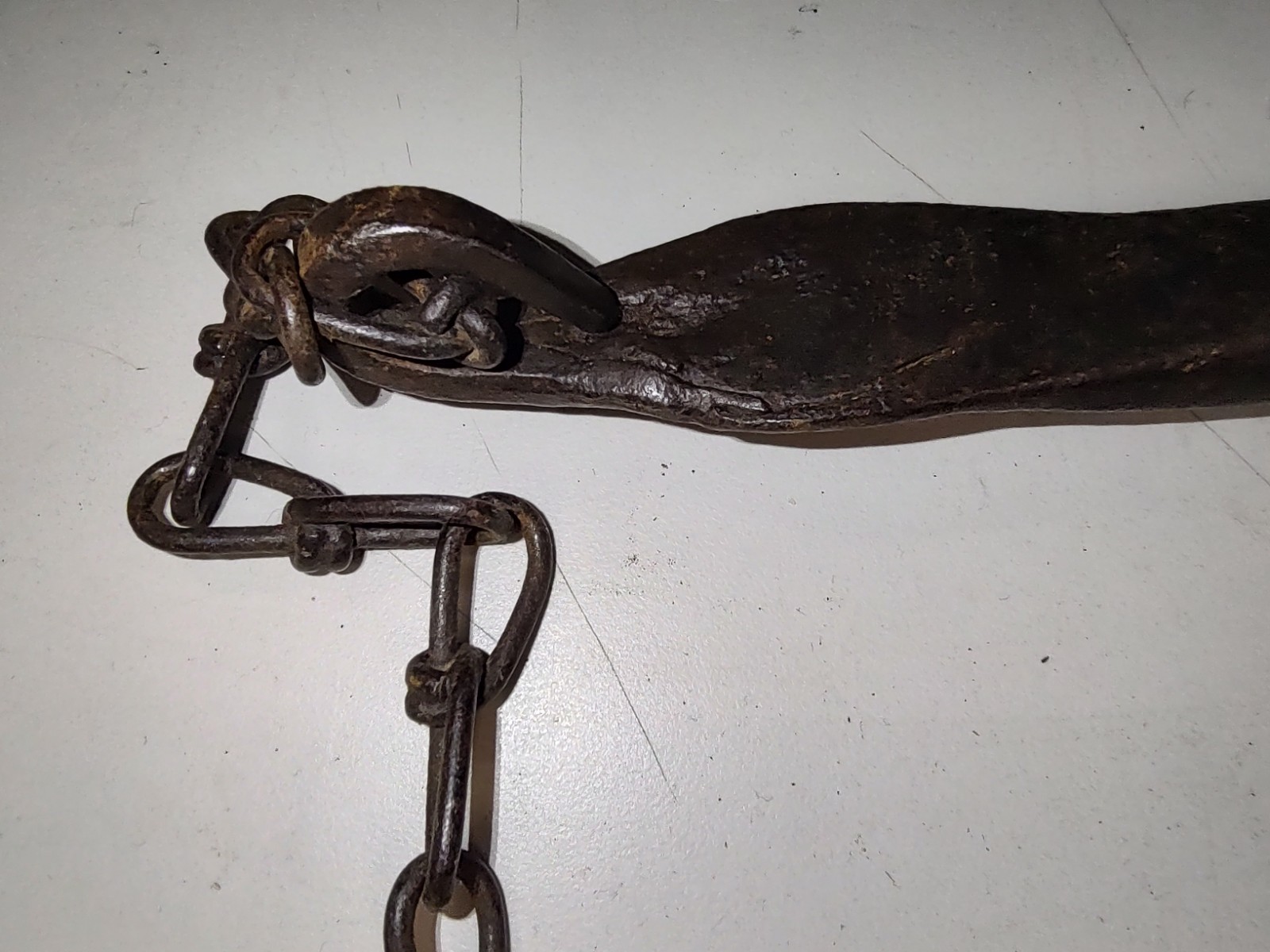 Blacksmith ladel with hand crafted chain 1800's ?