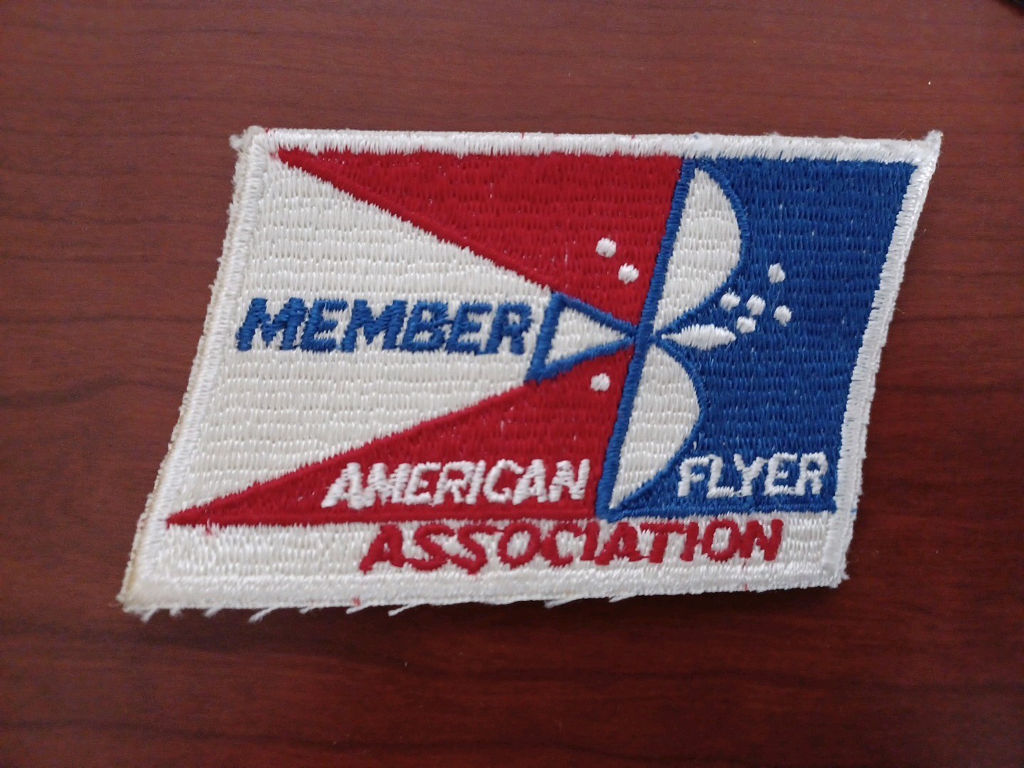 Vintage Sew-on  Patch American Flyer Association Member 1970s-80s 4.5" X 2.5"
