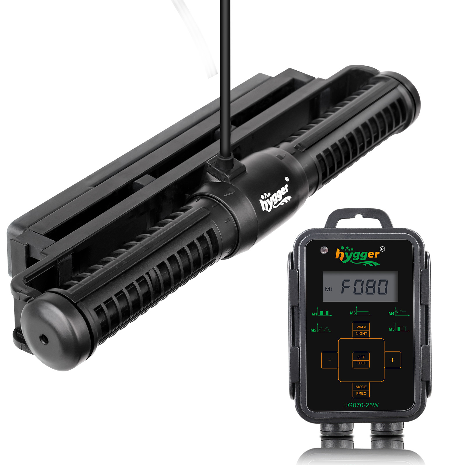 Hygger 12W-25W Aquarium Wave Maker Adjustable Cross Flow Pump with Controller