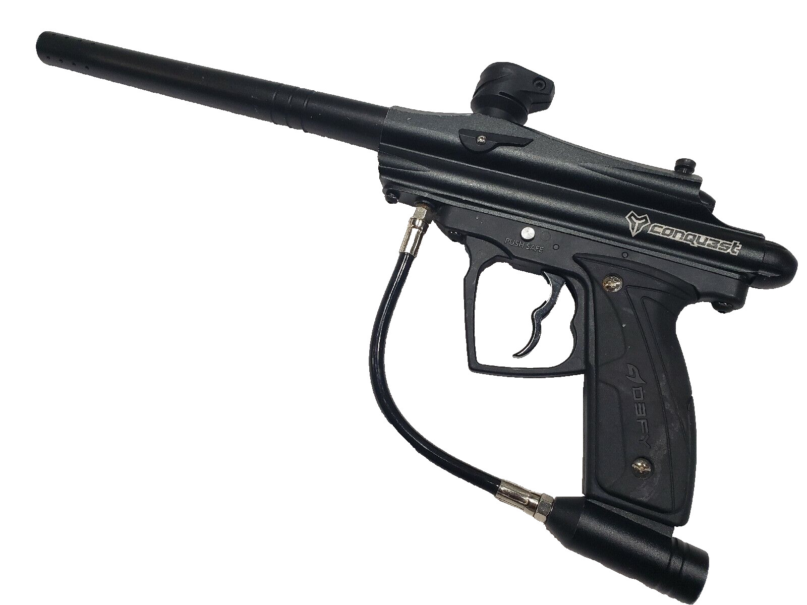 SHARP Defy Conquest Paintball Gun & Spyder Thread Barrel Clamping Feed Neck