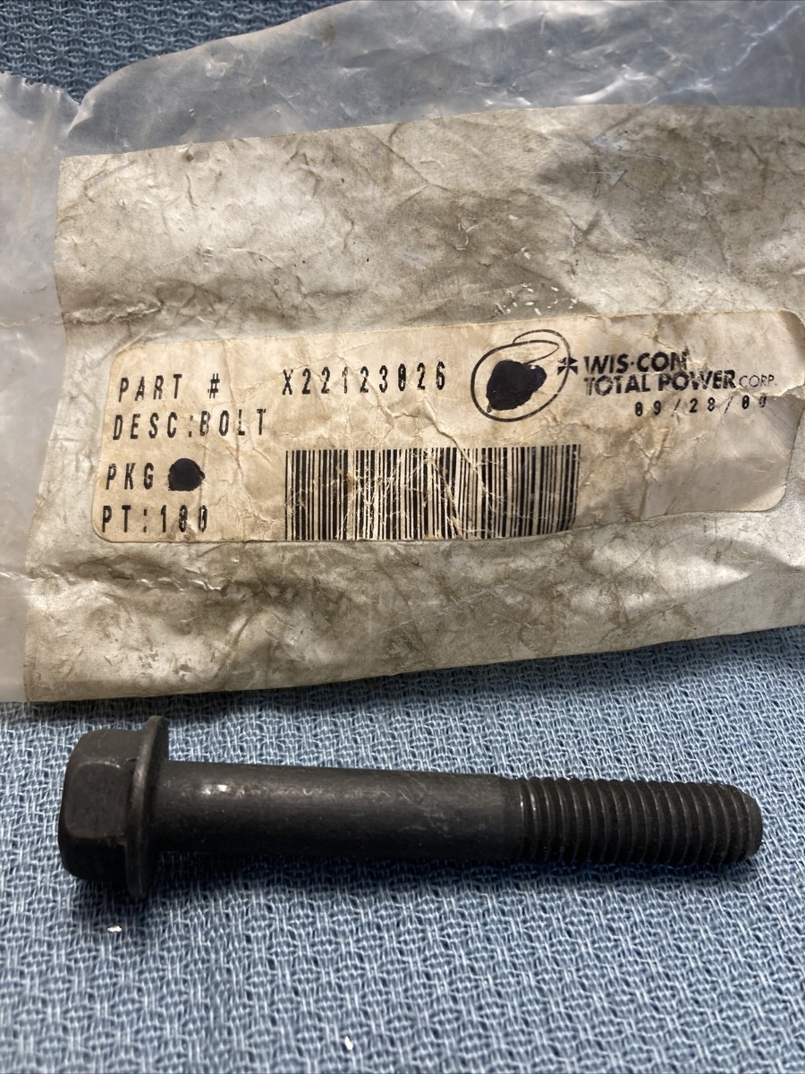 NEW GENUINE WIS-CON TOTAL POWER X22123026 BOLT HEAD