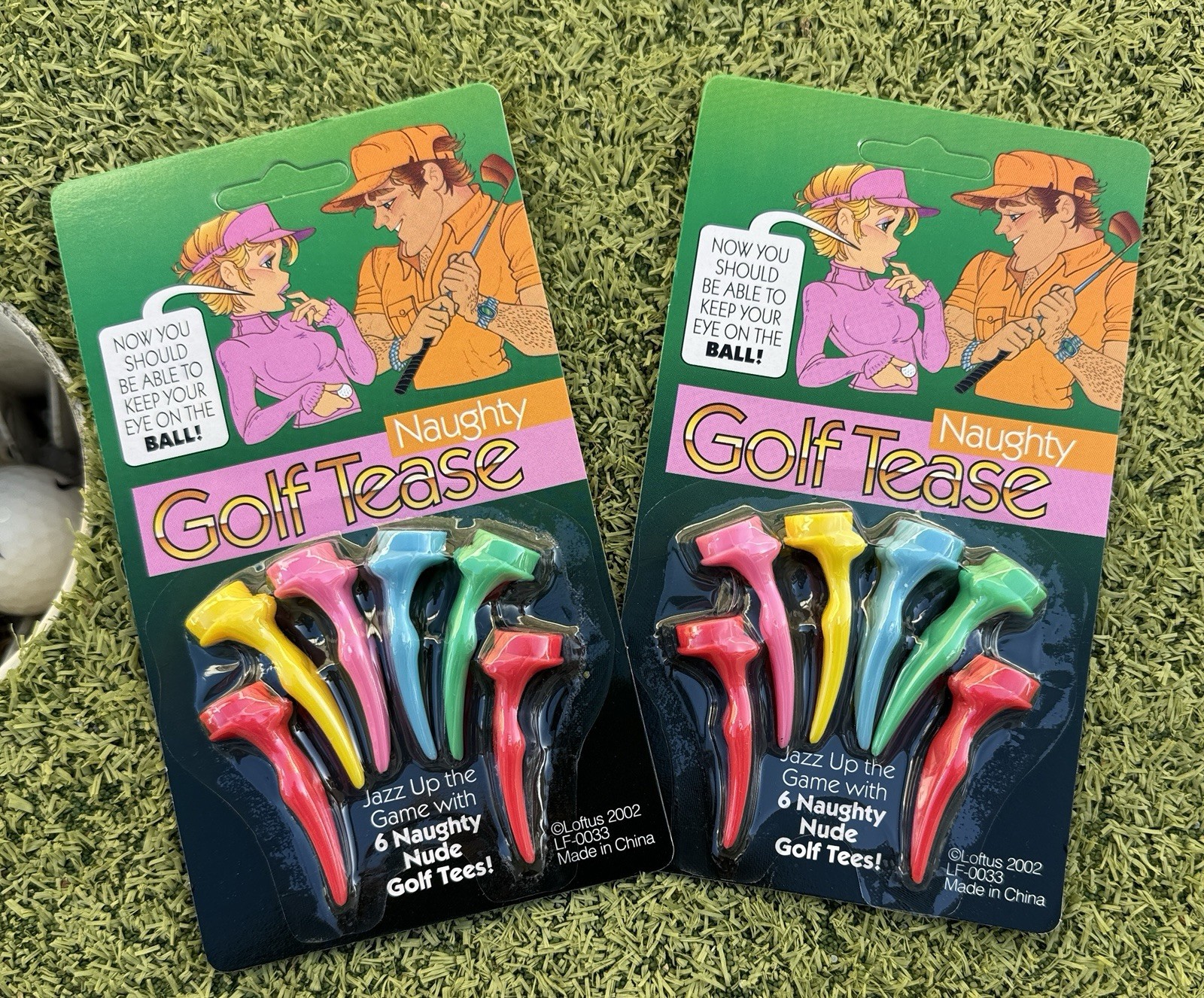 Vtg Golf Tease Sexy Tees Retirement, Bachelor, Gag Gift, Party Favor 2-Pack 12Ts