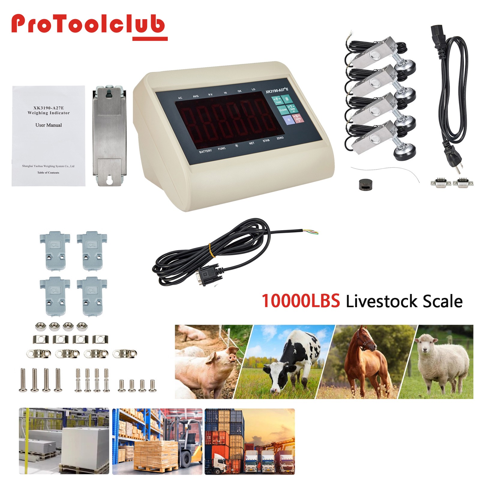 Package Scale Livestock Scale Load Cell Scale Kit 10000lb Cattle Sheep Platform
