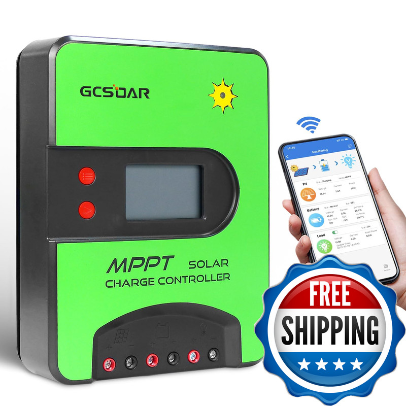 Gcsoar 30A Mppt Solar Charge Controller 12V/24V Automatic Maximum Pv 100V