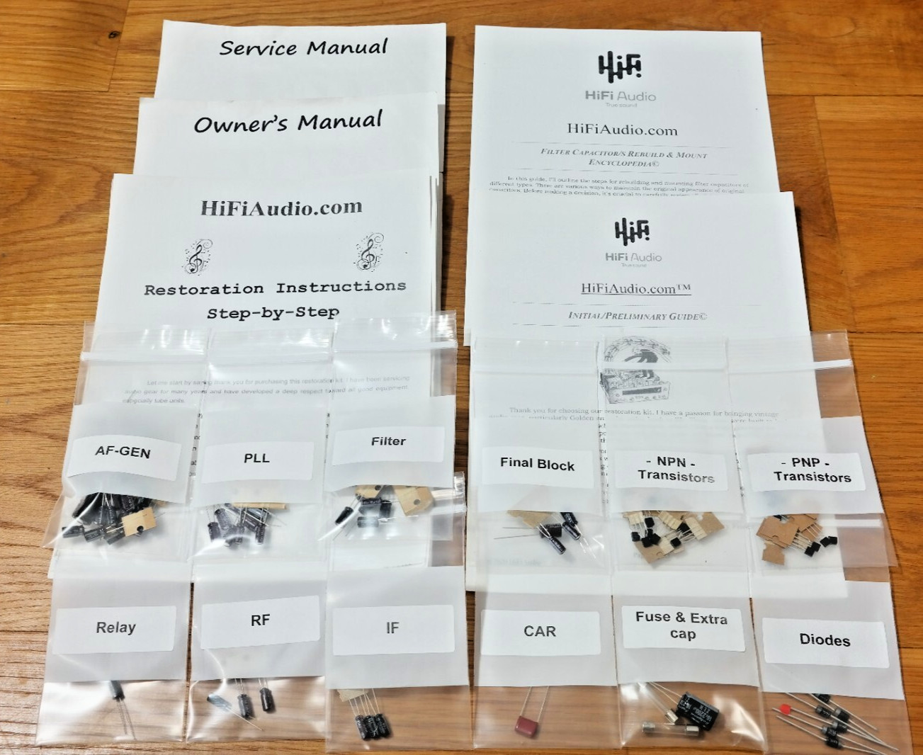 Kenwood TS-120 TS-120S restoration kit upgrade recap capacitor transistor