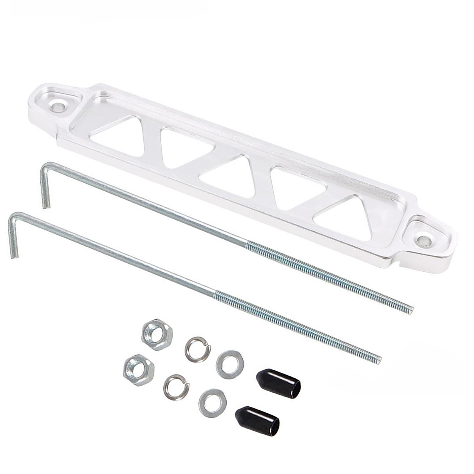 New Car Battery Hold Down Tie Down Mount Bracket with Hook Bolt Kit Set