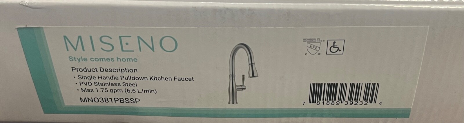Miseno MNO381PBSSP  Donya 1.8 GPM Pull-Down Kitchen Faucet in Stainless Steel
