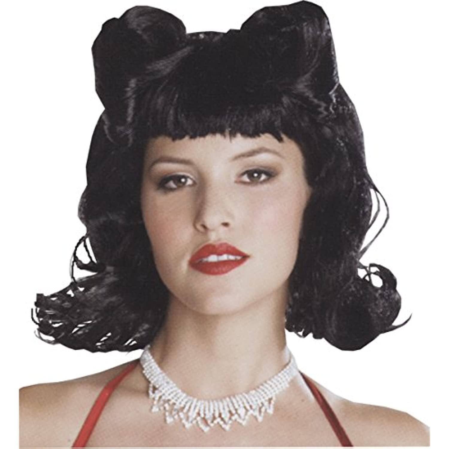 Retro Twist Wig - Black - Costume Accessory - One Size
