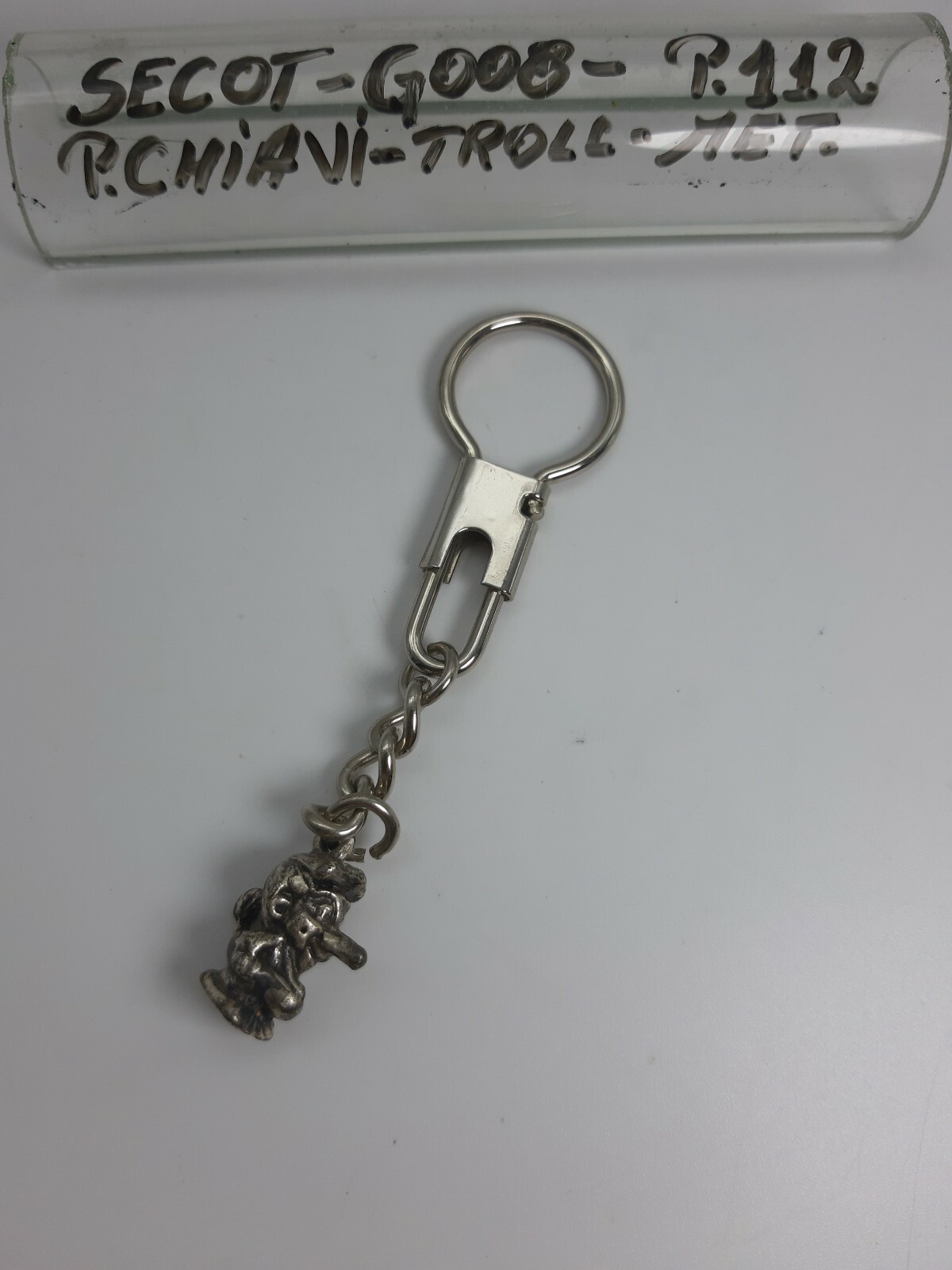 Troll keychain - chrome metal - chrome - code G008 - secot