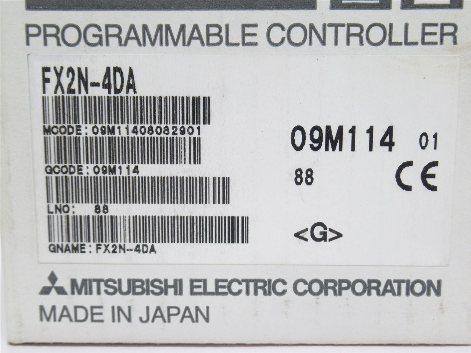 236097 New In Box; Mitsubishi FX2N-4DA Special Function Block; 24VDC In