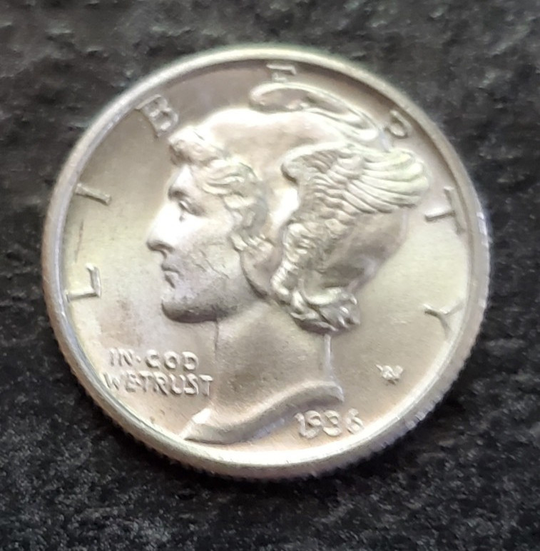 1936 Mercury Dime UNC UNCIRCULATED FSB   #190
