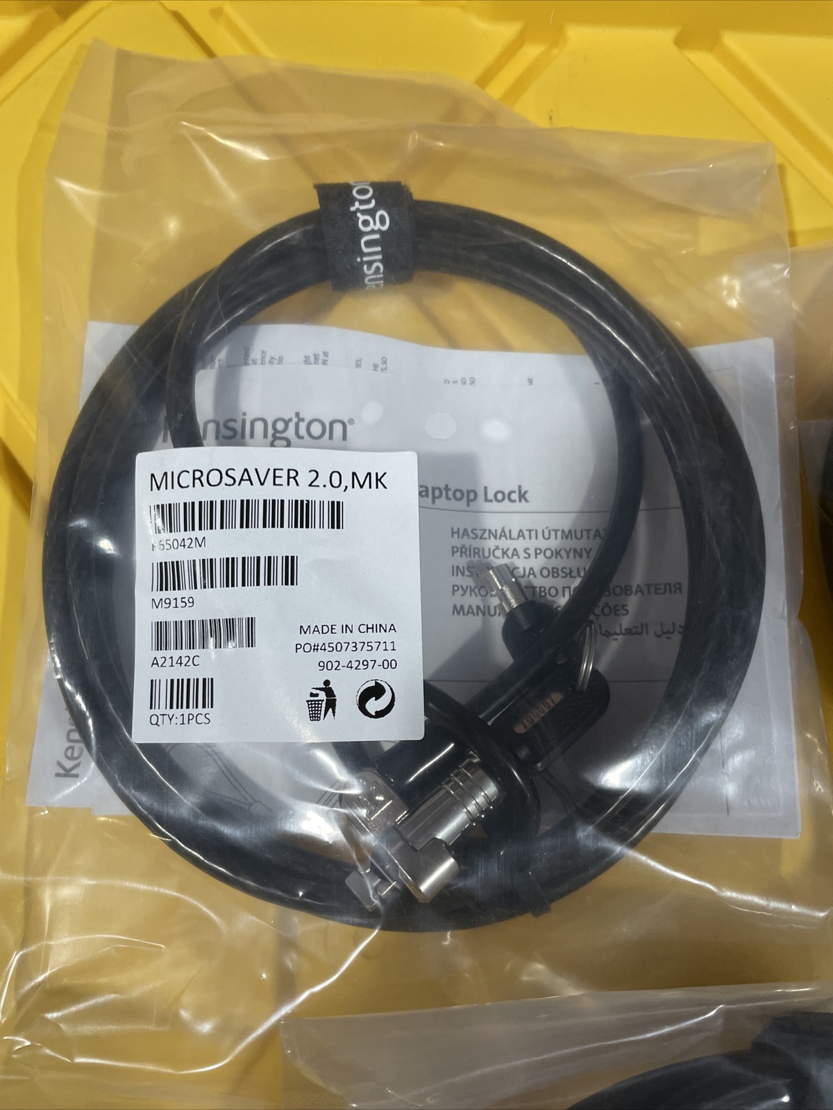 Kensington Microsaver 2.0 Steel Cable w/ Keyed Laptop Lock