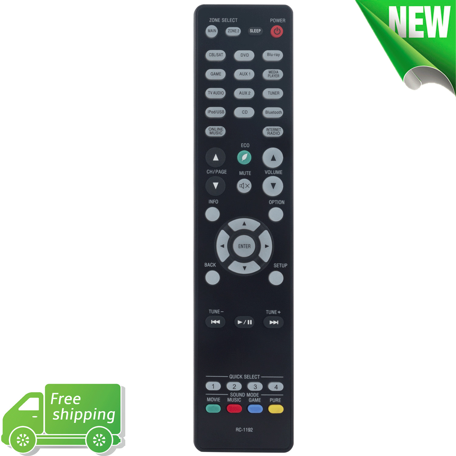 RC-1192 Replacement Remote Control for Denon AV Audio/Video Receiver AVR-X5200W
