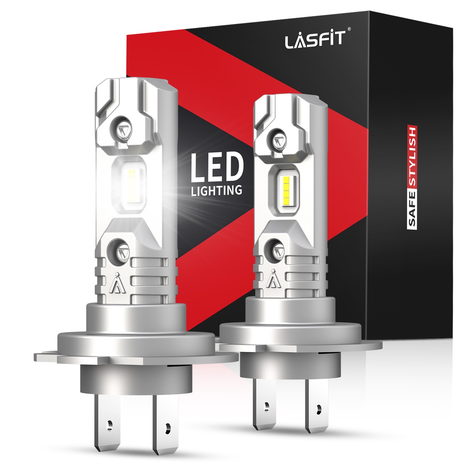 LASFIT H7 LED Headlight Bulb Low Beam Replaces Halogen Bulbs Bright White 6000K