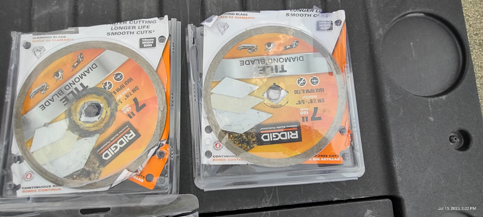 RIDGID 7" Continuous Diamond Blade HD-CT70CP X2 PLUS OTHER 2 BLADES