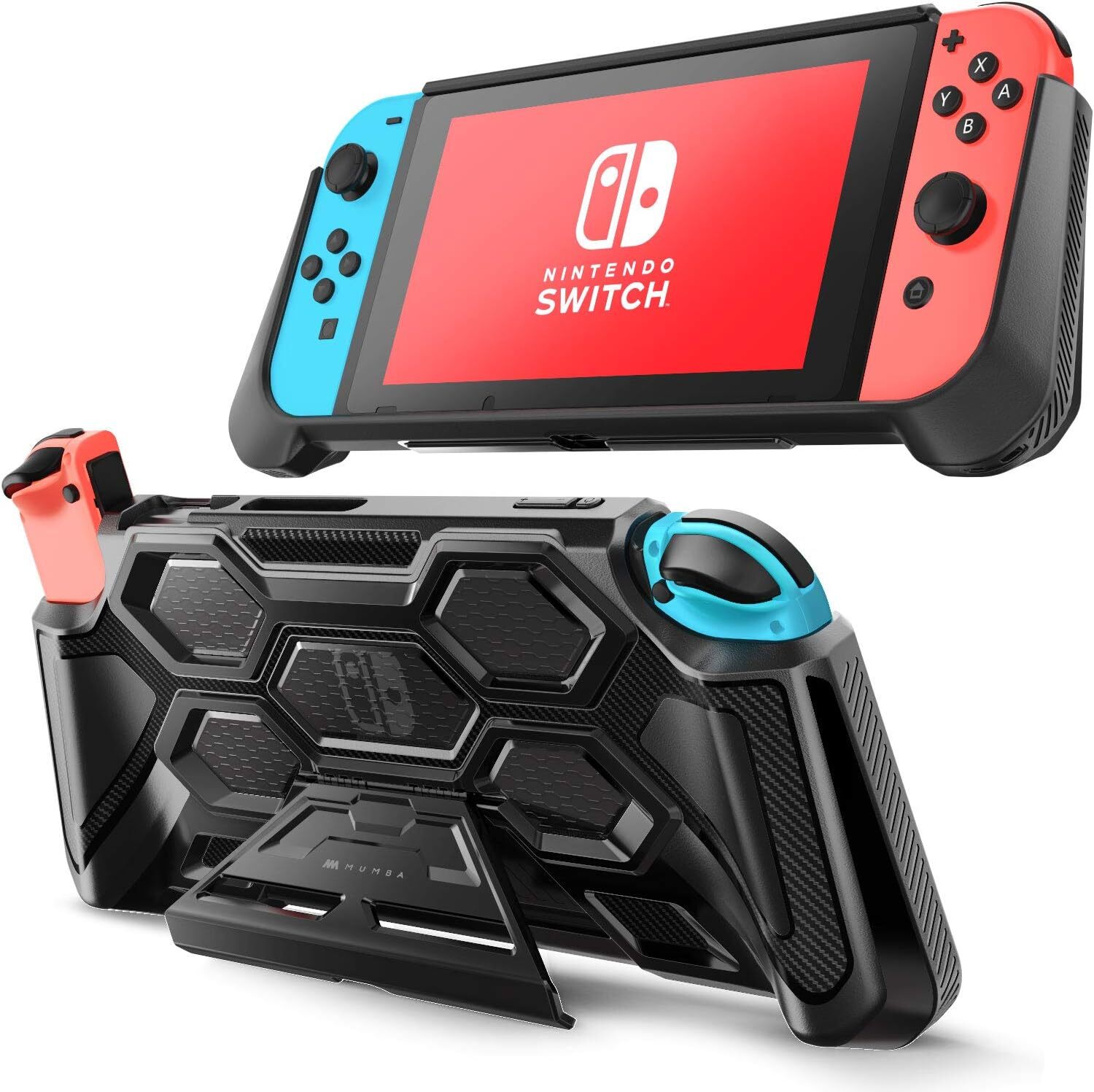 For Nintendo Switch or OLED or Lite Grip Case Hard Shell Protective Cover BLACK