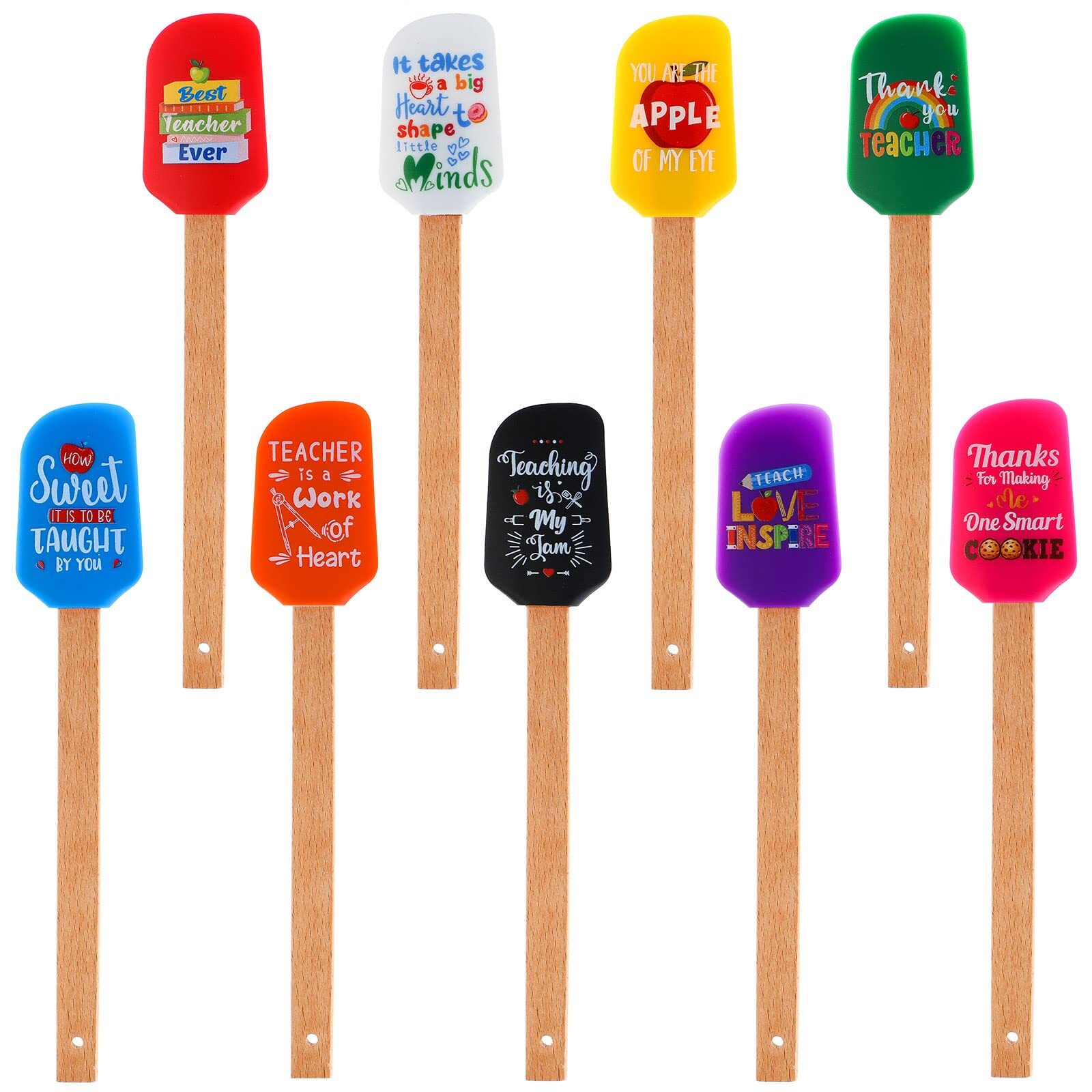 9 Pcs Teacher Appreciation Spatula Thank You Teacher Gifts Funny Silicone Spa...